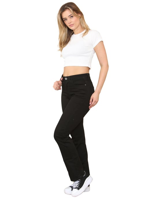 Enzo | Womens Bootcut Jeans - Black