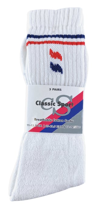 SOCK SNOB - 6-PACK HERR SPORTSTRUMPOR I BOMULL MED RANDIGT MÖNSTER - Image 2