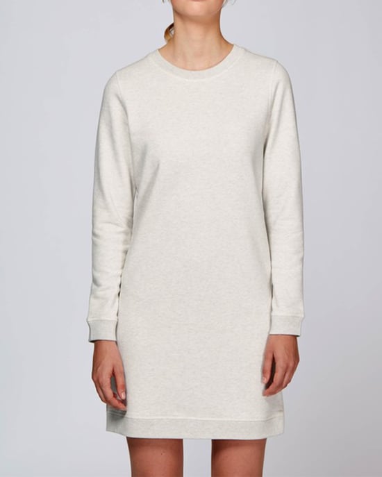 Merkaba Women's Crew Neck Dress in Cream