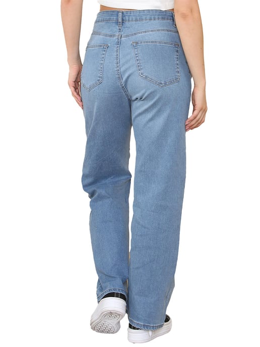 Enzo | Jeans met wijde pijpen voor dames - Lichtblauw - Image 3