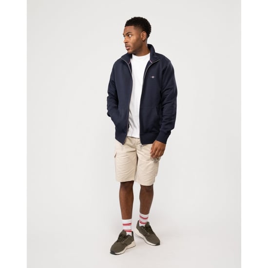 GANT Mens Regular Fit Shield Logo Full Zip Sweatshirt - Image 4