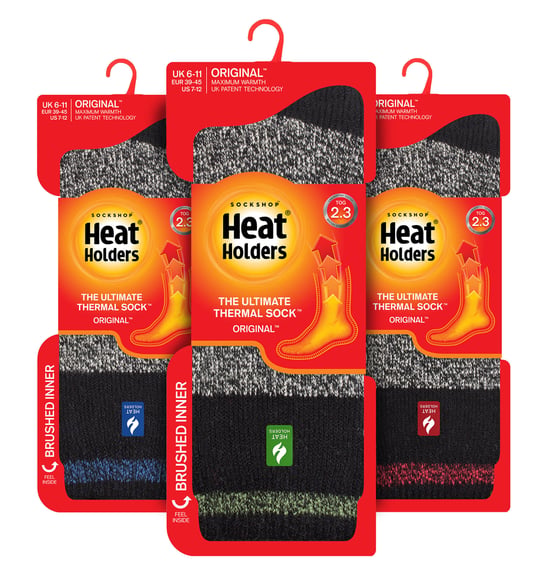 HEAT HOLDERS - 3 Pack Multipack Mens Insulated Thermal Socks for Winter - Twist - Image 2