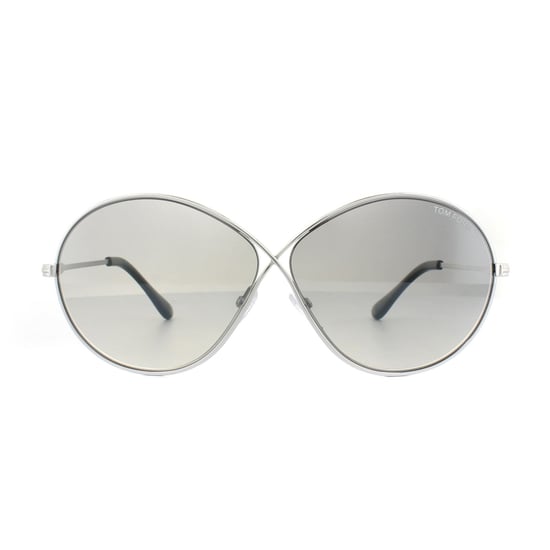 Tom Ford Solglasögon 0564 Rania 02 18C Shiny Rodium Smoke Grey Mirror - Image 1