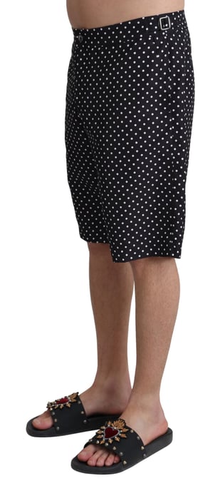 Dolce & Gabbana Herrers Svarta Prickiga Badshorts Baddräkt - Image 2