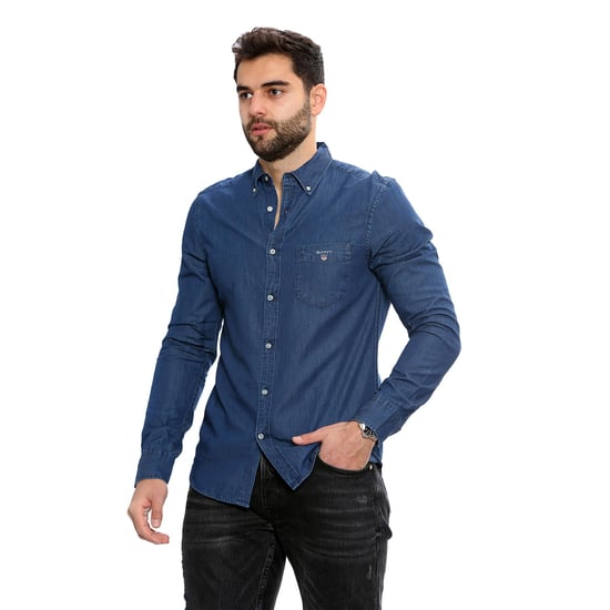 Gant Heren Regular Fit Overhemd | Indigo Overhemd - Image 1