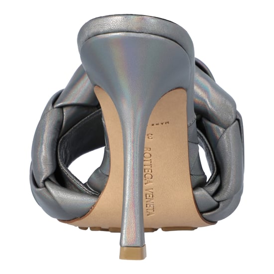 Bottega Veneta Women Lido Padded Mule in silver Lambskin - Image 3