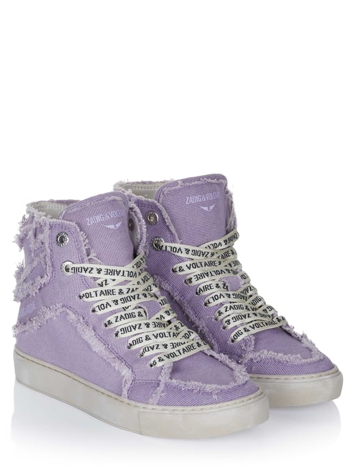 Zadig Voltaire High Flash Canvasschoenen paars - Image 2