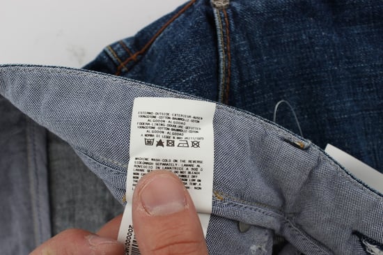Acht Men's Blue Wash Cotton Baggy Loose Fit Jeans