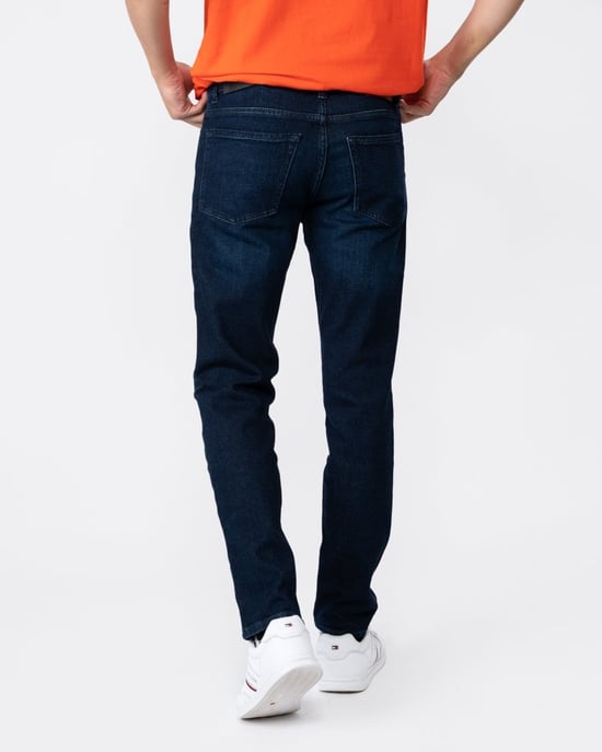 BOSS Orange Re.Maine Regular Fit Jeans in Dark Blue Comfort-Stretch Denim - Image 2
