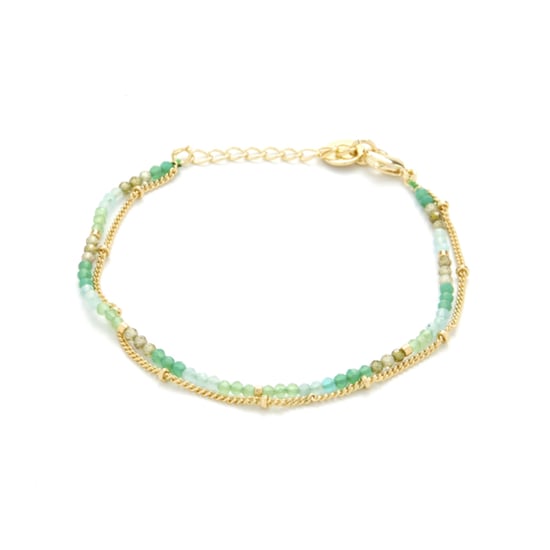Luxenter Bracelet Luxenter Aiel Green Crystal finished in 18 carat yellow gold