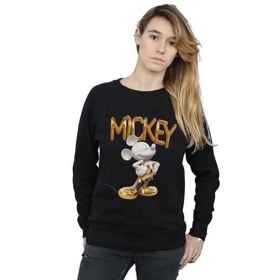 Disney Womens/Ladies Mickey Mouse Gold Statue Sweatshirt (Black)