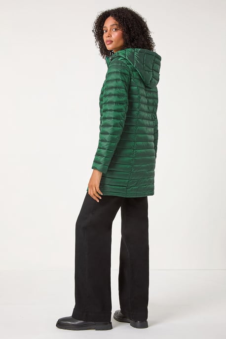 Longline Hooded Padded Coat - Image 4