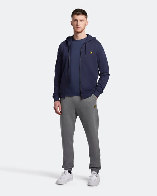 Lyle & Scott hoodie met rits in marineblauw - Image 2