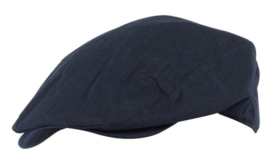 Mens Linen Flat Cap in Cream & Denim - Denim Blue - Image 1