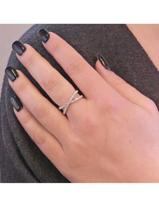 X Ring - Silver och kristall - Image 2