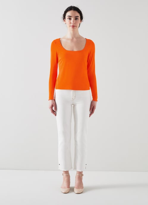 LK Bennett May Jersey Tops, Orange