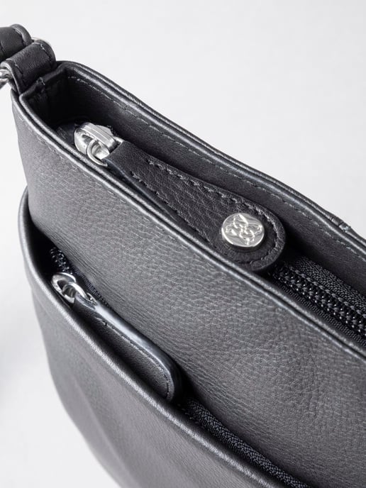 Lowther Leather Cross Body Bag in Black
