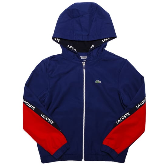 Boy's Lacoste Junior Sport Logo Two Tone Jacket in Blue