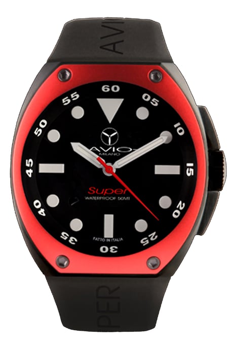 Avio milano: mens super black watch