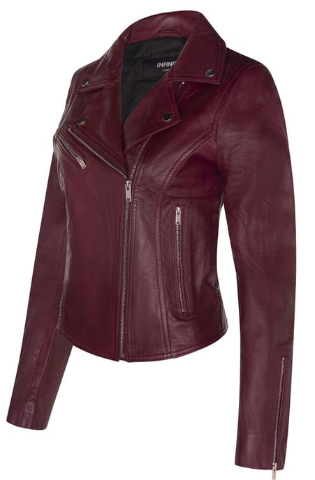 Classic Women's Brando Leather Biker Jacket from Loughton