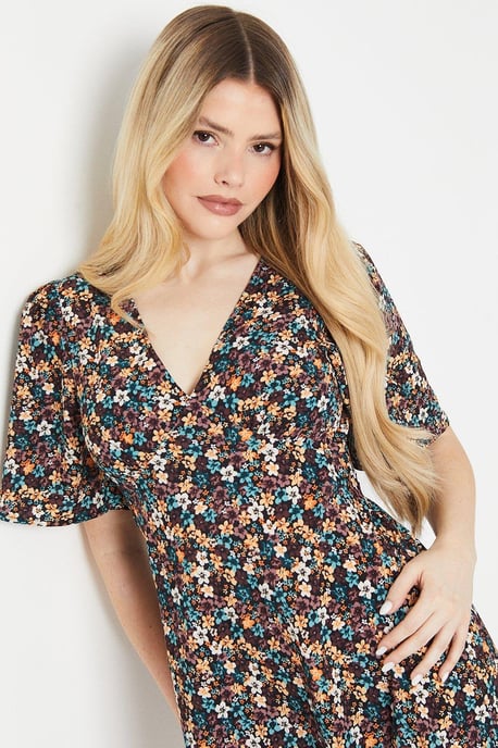 Ditsy Floral Empire Mini Dress