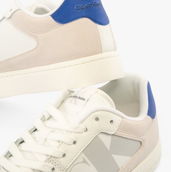 CLASSIC CUPSOLE Herrskor Vita/ Svamp/ Safirblå - Image 4