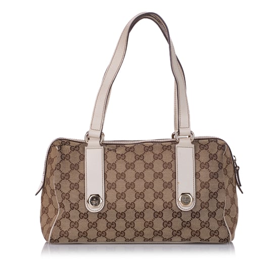 Vintage Gucci GG Canvas Charmy Handbag Brown