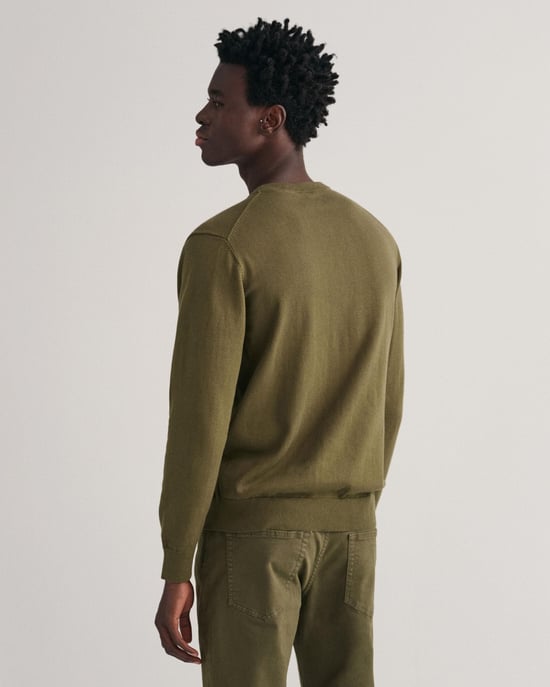 GANT Mens Classic Cotton Crew Neck Jumper - Image 2