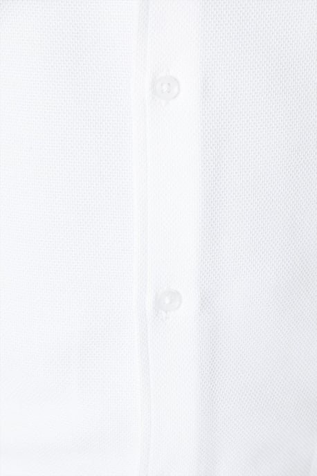 Slim Fit  Long Sleeve Basket Weave Smart Shirt - Image 4
