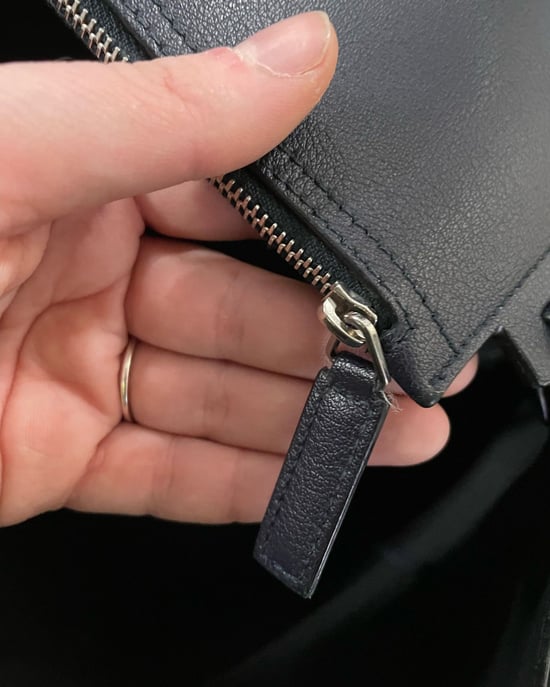 Saint Laurent Bold Shopping Tote-väska i svart kalvskinn - Image 6