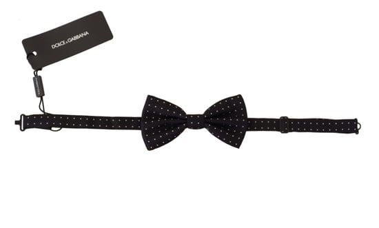 Dolce & Gabbana Gray 100% Silk Adjustable Neck Papillon Men's Tie - Image 5