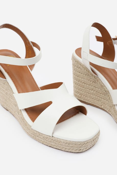 Wheres That From Womens 'Jaime' Wide Fit Cut Out Strap Detail Wedge Shoes With Buckle Closure - Image 4