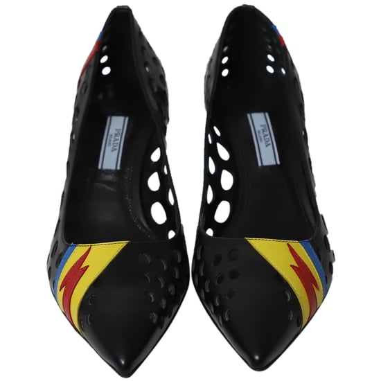 Prada Resort 2016 Perforated Pointed Heels in Multicolor Leather - Image 2