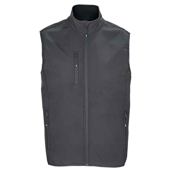 SOLS Mens Falcon Softshell Recycled Body Warmer (Charcoal) - Image 1