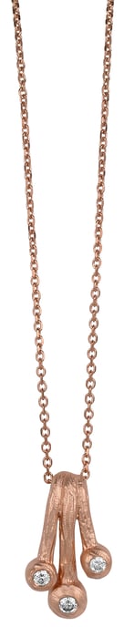 Orphelia Women's 925 Sterling Silver Set: Chain-Pendant + Earrings - Rose SET-5233/1 - Image 4