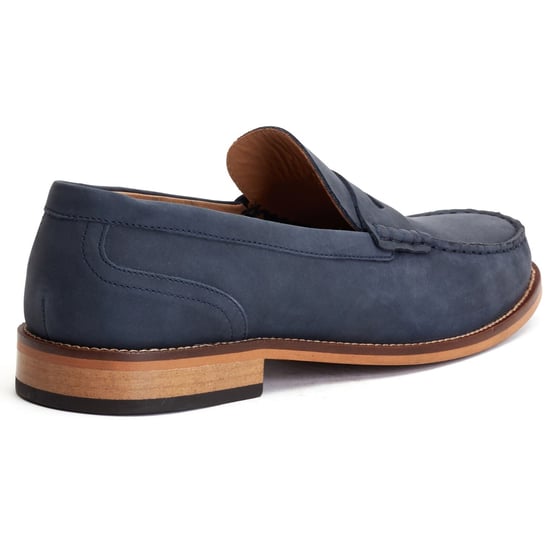 Base London Garfield Leder Heren Navy Loafers - Image 2