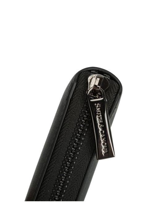Smooth Leather Square Zip Purse