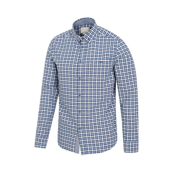 Mountain Warehouse Mens Driftwood Checked Organic Shirt (Navy)