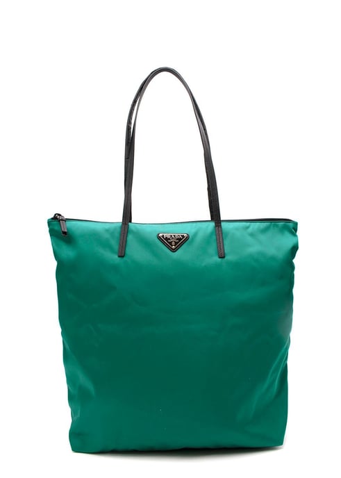 Green Tessuto Nylon Tote Bag - Image 1