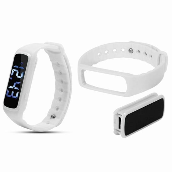 Aquarius AQ114 Teen Fitness Activity 3D Pedometer LED Tracker White