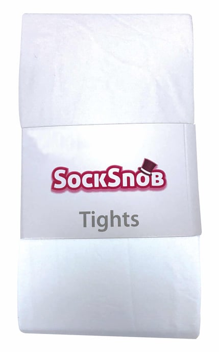 Dames 80 denier ondoorzichtige effen gekleurde panty's - Wit - Image 2