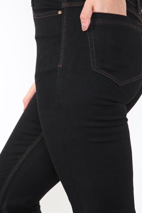 Dames Magic Shaping hoog getailleerde jeans met rechte pijpen in zwart - Image 5