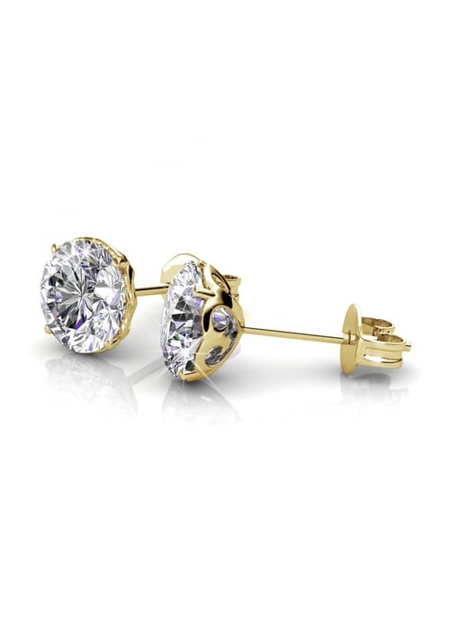 Kristine Earrings - Gold and Crystal - Image 3