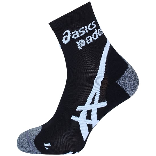 Asics Motion Dry Mens Black Padel Quarter Socks - Image 1