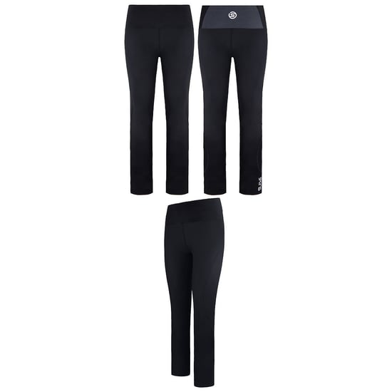 Skins Series-3 Stretch Waist Black Womens Travel  Long Leggings ST40300399001