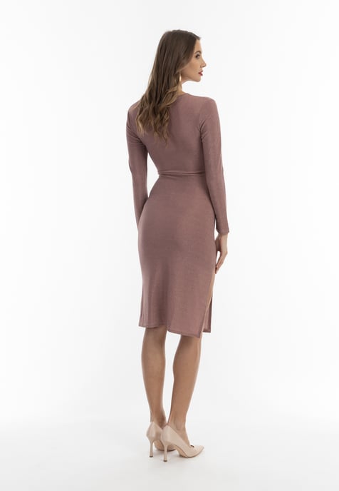 faina evening dress with shiny yarn