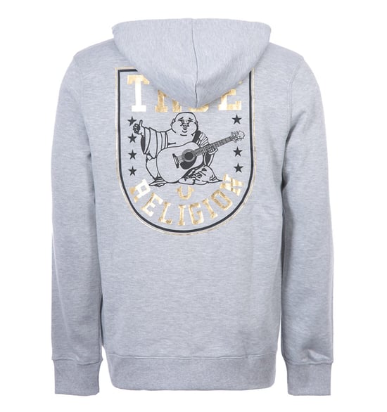 Men's True Religion Buddha 3 Star Zip Up Hoody in Grey - Image 2