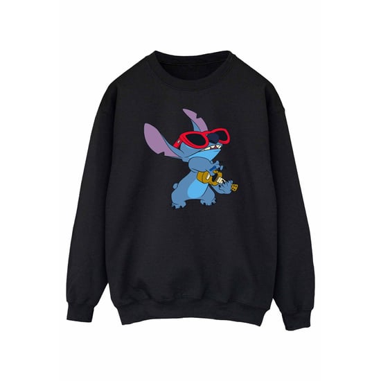 Disney Mens Lilo And Stitch Guitar Sweatshirt (Black)