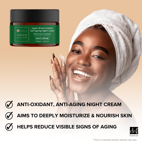 Dr Botanicals Green Caviar & Argan Oil Anti-Oxidant Anti-Aging Night Cream 50ml