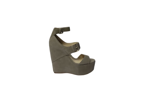 Jimmy Choo Leora Platforms in Grey Suede Nubuck - Image 1
